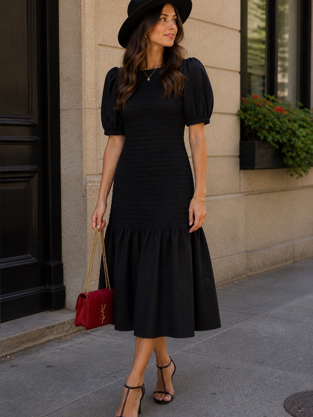 H&M Black Textured Dress - Picture 1 of 8